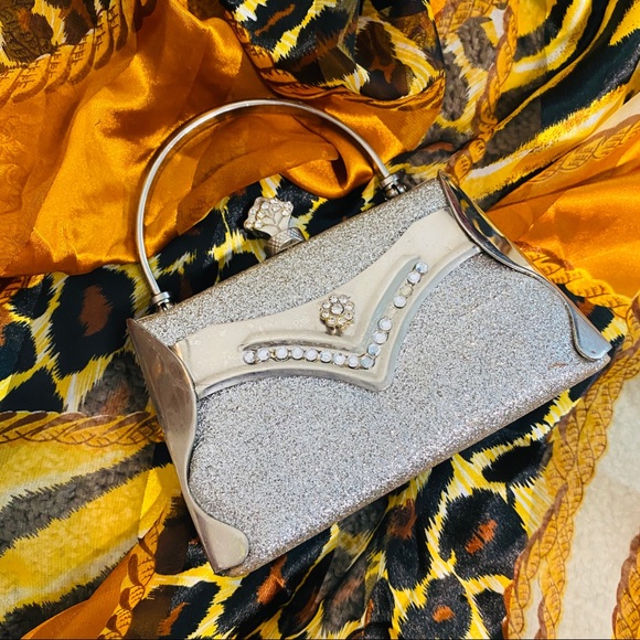 Vintage Bling Metal Evening Mini Bag - Picture 1 of 10